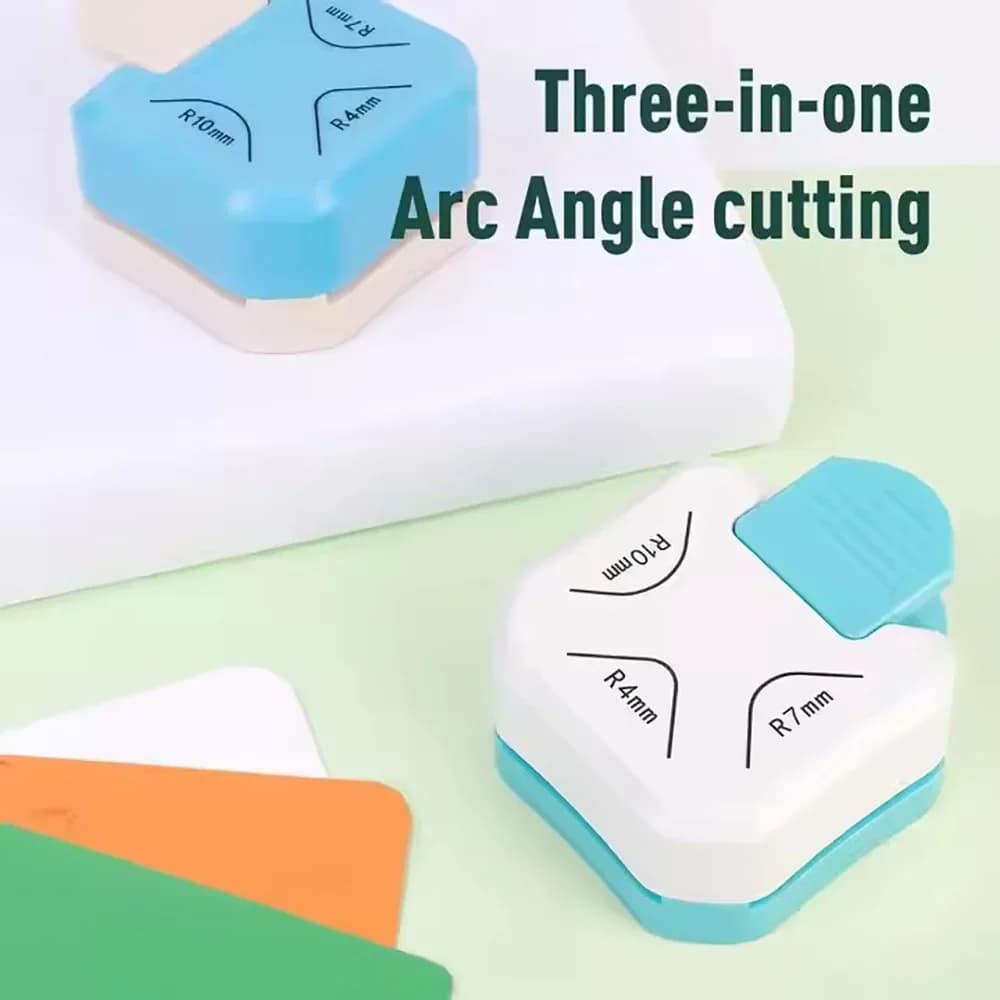 Mini Corner Rounder Trimmer Round Cut DIY Paper Card Photo Planner 3Way Punch Board for Wedding Invitation Menu Place Card Craft