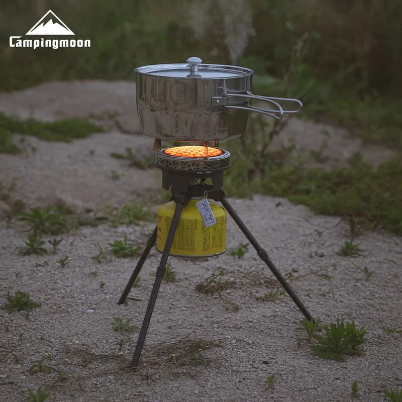 CAMPINGMOON BKZ01 Supporto Treppiede Multifunzionale Portatile per Fornello da Campeggio, Supporto di Espansione per Fornello Multifunzione