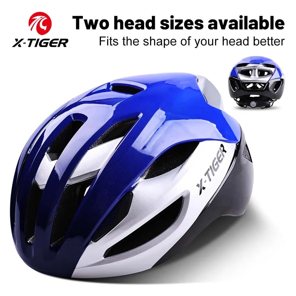 X-TIGER Man Women's Bicycle Helmet Single-piece Modeling Helmets Ultralight Breathable Bike Helmets on Road MTB adjustable shockproof