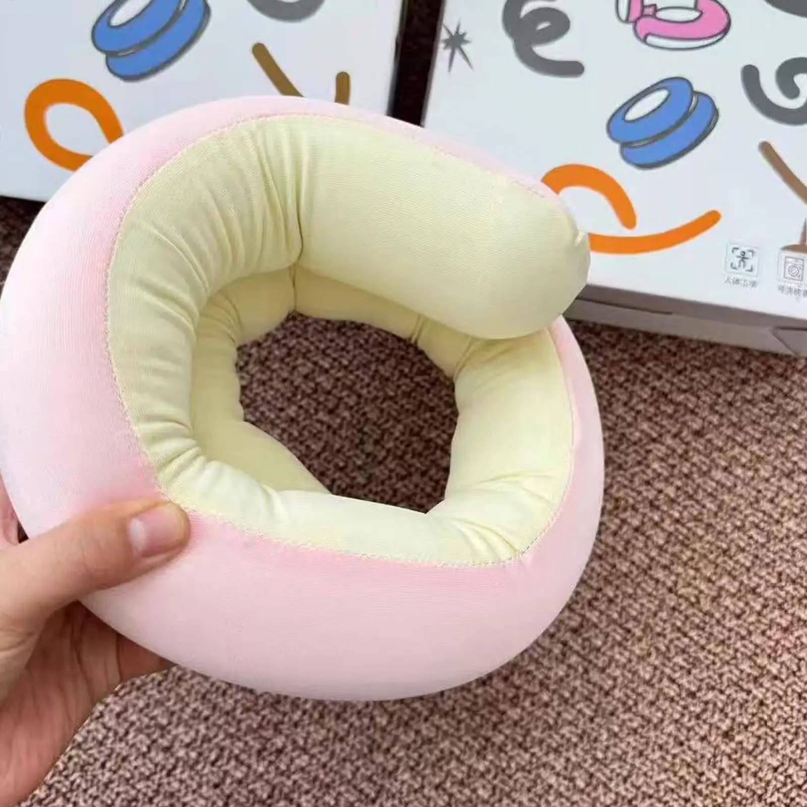 Cuscino da viaggio pieghevole a spirale traspirante supporto aereo cuscino per auto per dormire sedia per schienale ufficio letto per il riposo del sonno