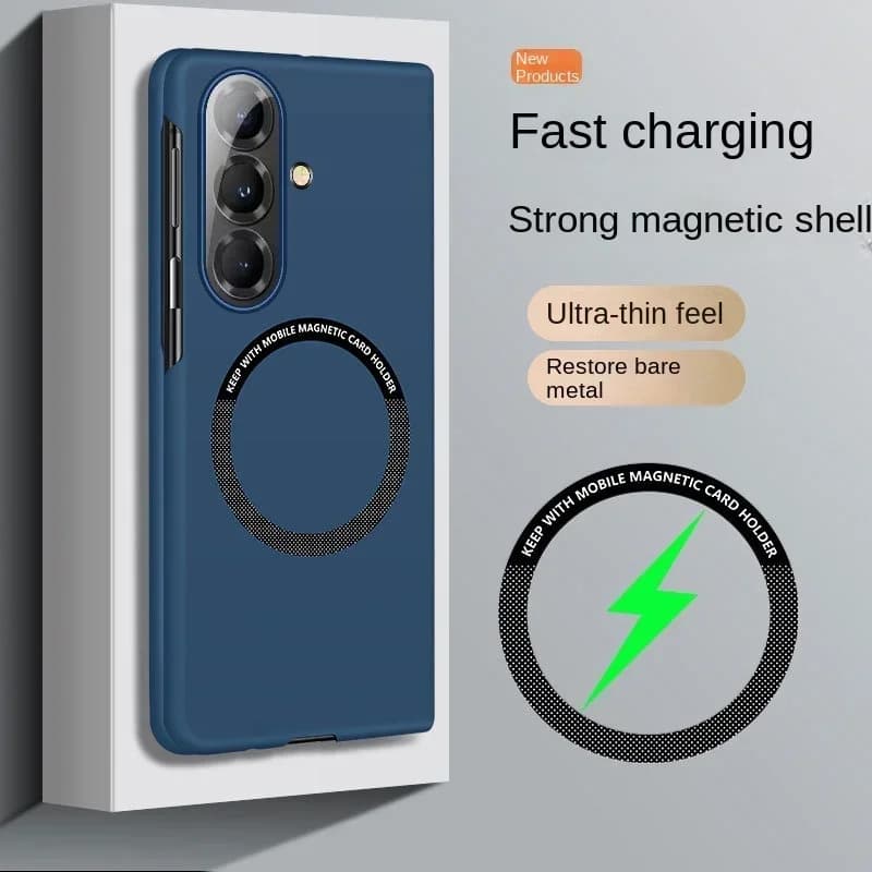 Ultra Slim Wireless Charging Case for Samsung Galaxy Z Fold 7 Fold6 5 4 Magsafe Magnetic Case for Fold5 Fold7 Cover