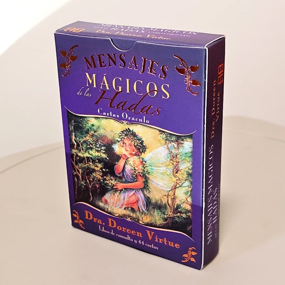 Messaggi magici delle fate Mazzo Oracle 44 pezzi Carte spagnole 10,5 * 7,5 cm Stampate su cartoncino doppio goffrato 350GSM