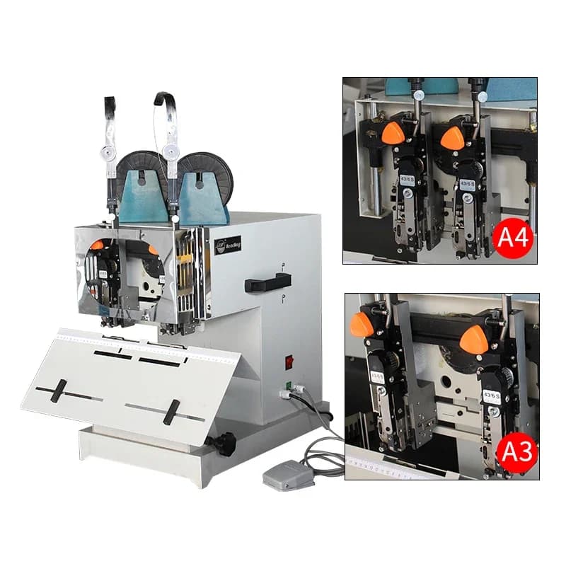 # Fordouble testa filo per cucire rilegatrice macchina per cucire libri Sella da tavolo Cucitura a filo Cucitrice per carta Cucitrice