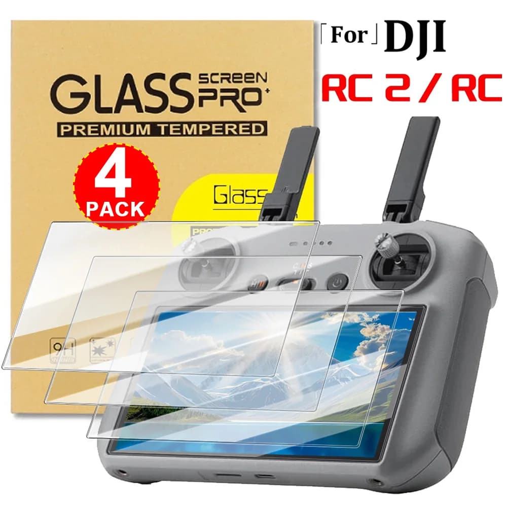 Proteggi schermo in vetro temperato per DJI RC 2/1 Pellicole antigraffio per telecomando Pellicola protettiva trasparente in vetro HD per DJI RC RC2