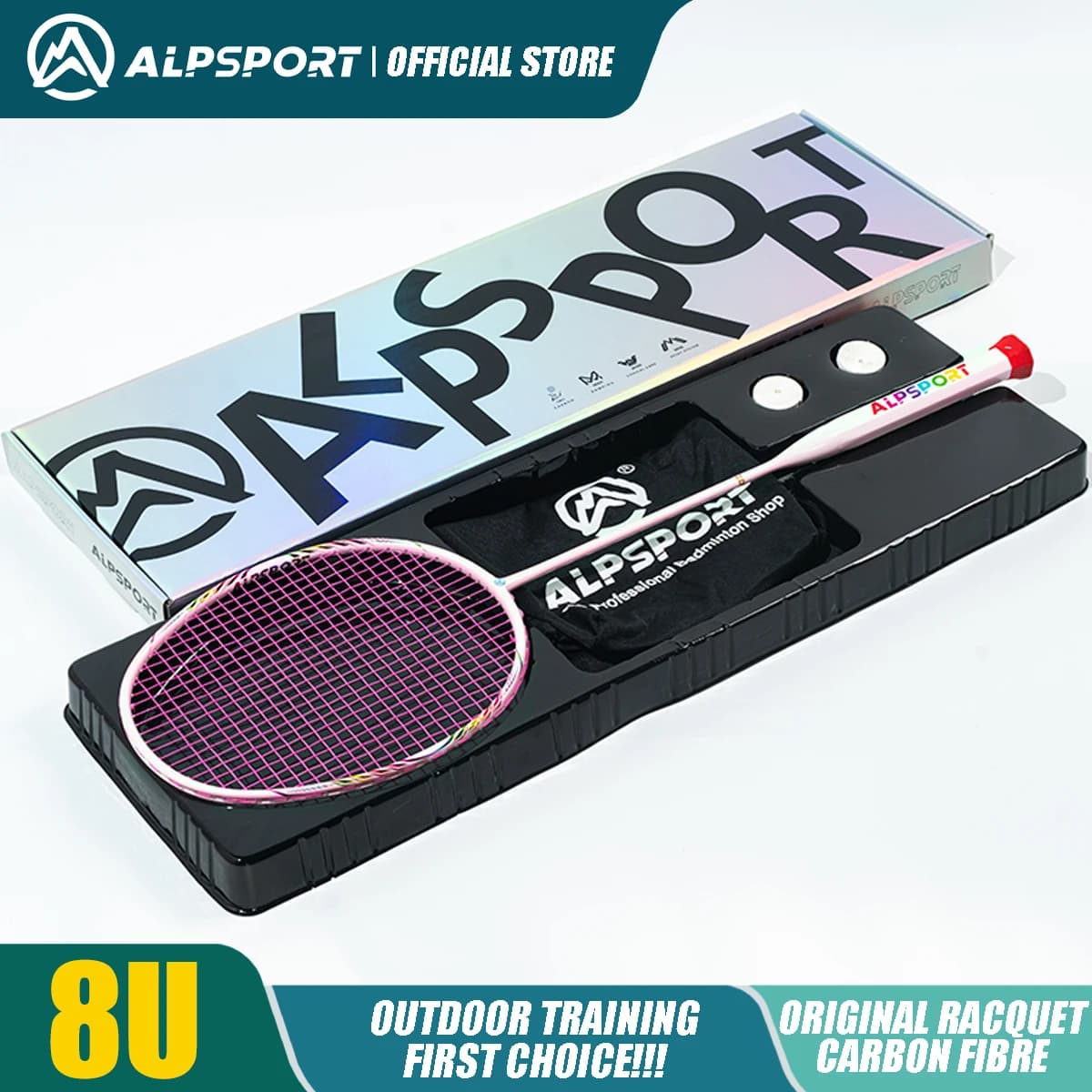 BBQ2.0 8U Ultraleggero 52g T800 Arco E Freccia Racchetta Da Badminton Autentica Forza di trazione 13kg Sport all'aria aperta Fibra di carbonio Titanio