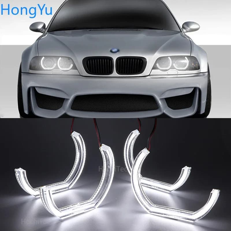 Eccellente stile DTM ultra luminoso led Angel Eyes anelli per BMW E46 M3 Coupe Convertible 1999-2003 faro allo xeno pre-facelift