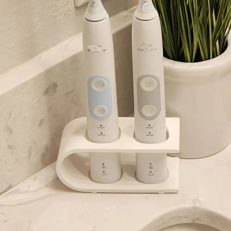 Single and double sonic vibration toothbrush holder, sonic vibration toothbrush desktop bracket, electric toothbrush storage rack, desktop shelf, non-punching and non-slip bottom