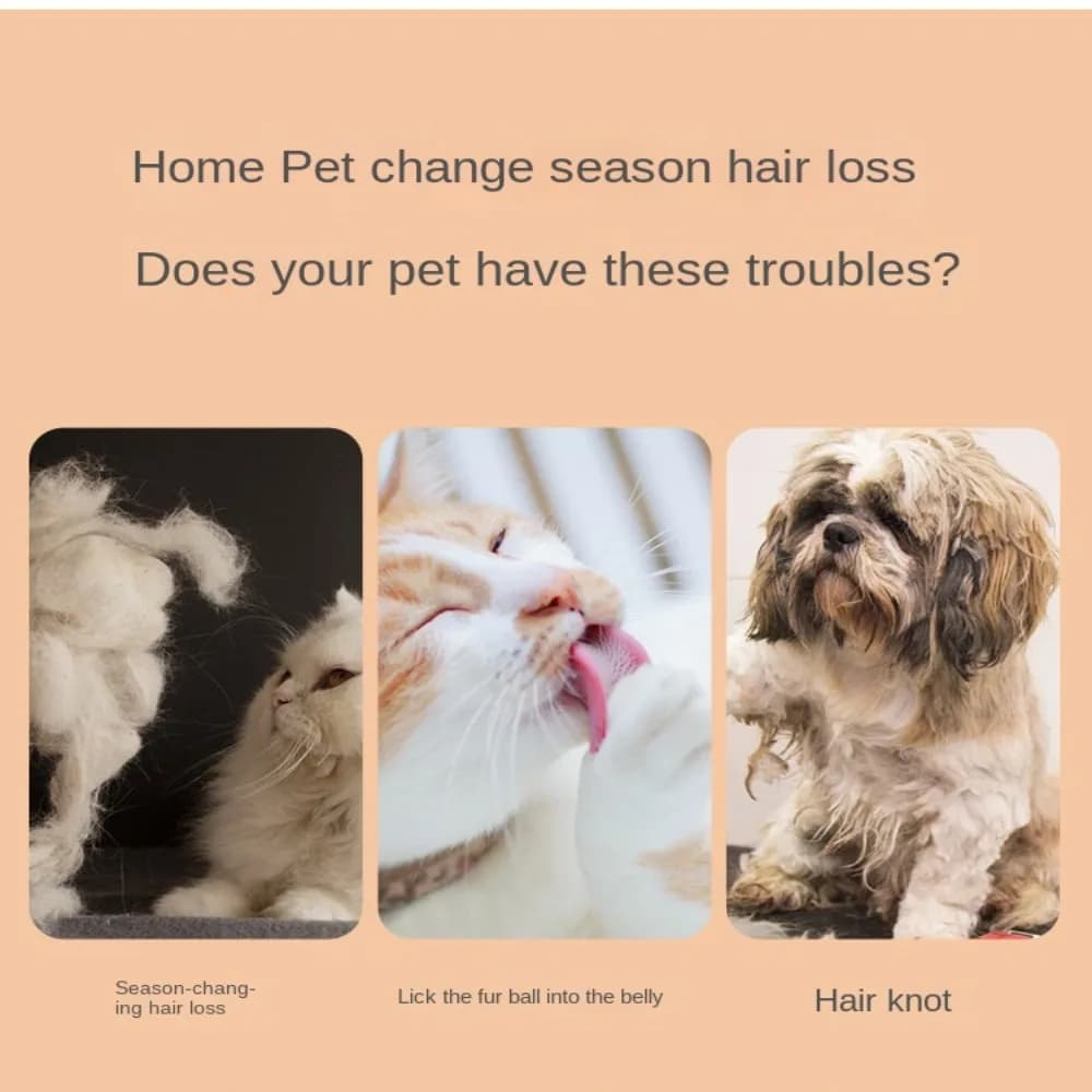 Spazzola Efficace per la Pulizia del Pelo di Animali Domestici con Testa in Metallo e Plastica, Pettine per la Toelettatura di Cani e Gatti, Massaggiatore per il Bagno