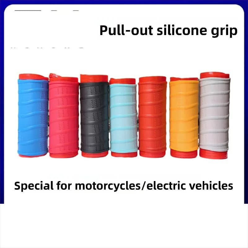 1pc Motorcycle Handlebar Cover Silicone Non-Slip Wear-Resistant and Shock-Absorbing Easy To Install Handlebar Cover Modification