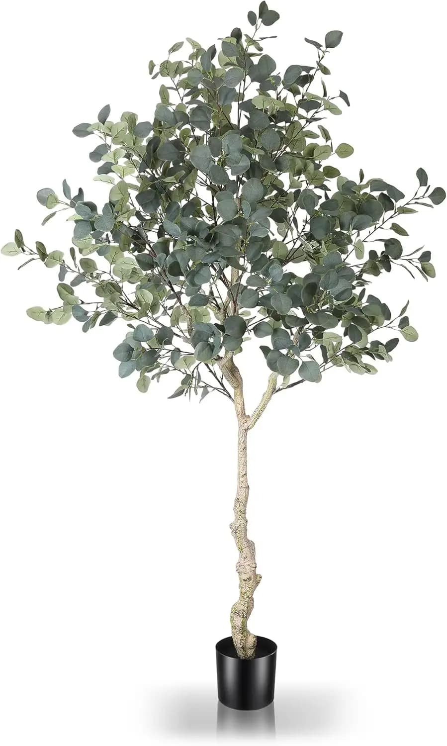 1.8 m Artificial Eucalyptus Tree with 846 Silver Dollar Sheets, Fin Plant for Home Furniture, Office and Living Room