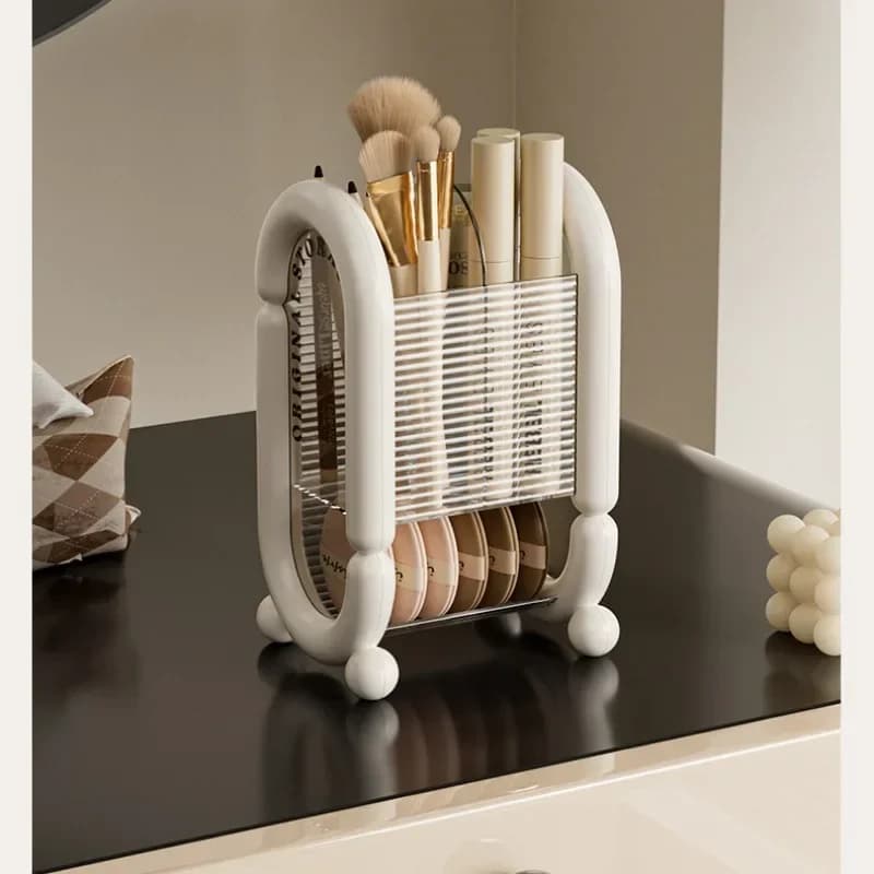 Makeup Brush Holder With Lid Lipstick Eyebrow Pencil Holder Eye Shadow Storage Box Multi-functional cosmetics storage bucket