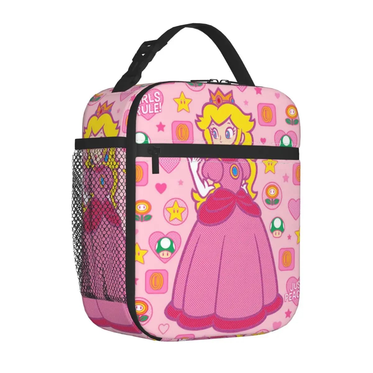 Borsa termica per il pranzo con accessori Cartoon Super Marios, contenitore per alimenti da ufficio, scatole termiche portatili per il pranzo