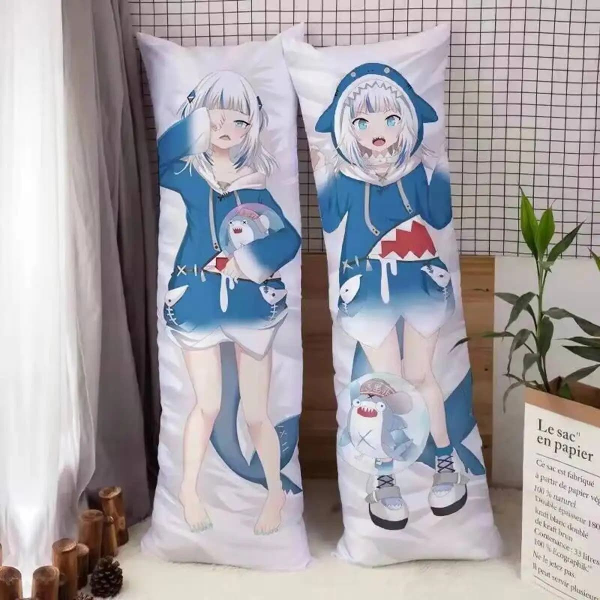 Hololive Anime Vtuber Gawr Gura Dakimakura Pillow Case Body Hing Cushion Cover Bedding Decorate