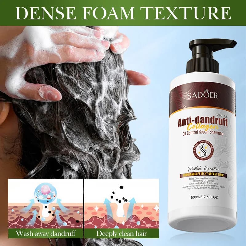 Shampoo to anti-forphora collagen, sebum control, repairer, increases the capacity, thick, strengthens, nourishes and repairs.
