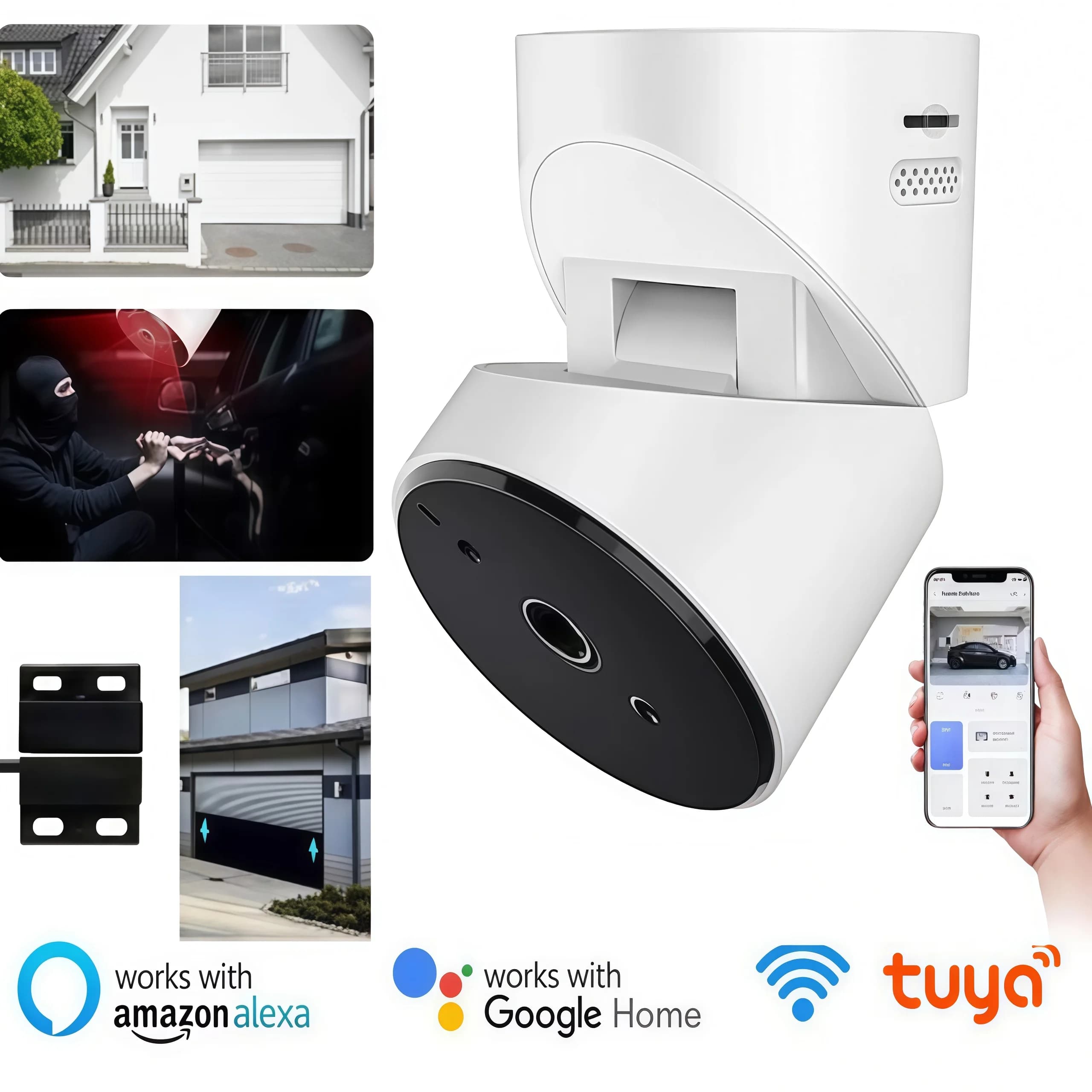 Telecamera per apertura porta garage intelligente Tuya WiFi con telecomando automatico Alexa Google Home