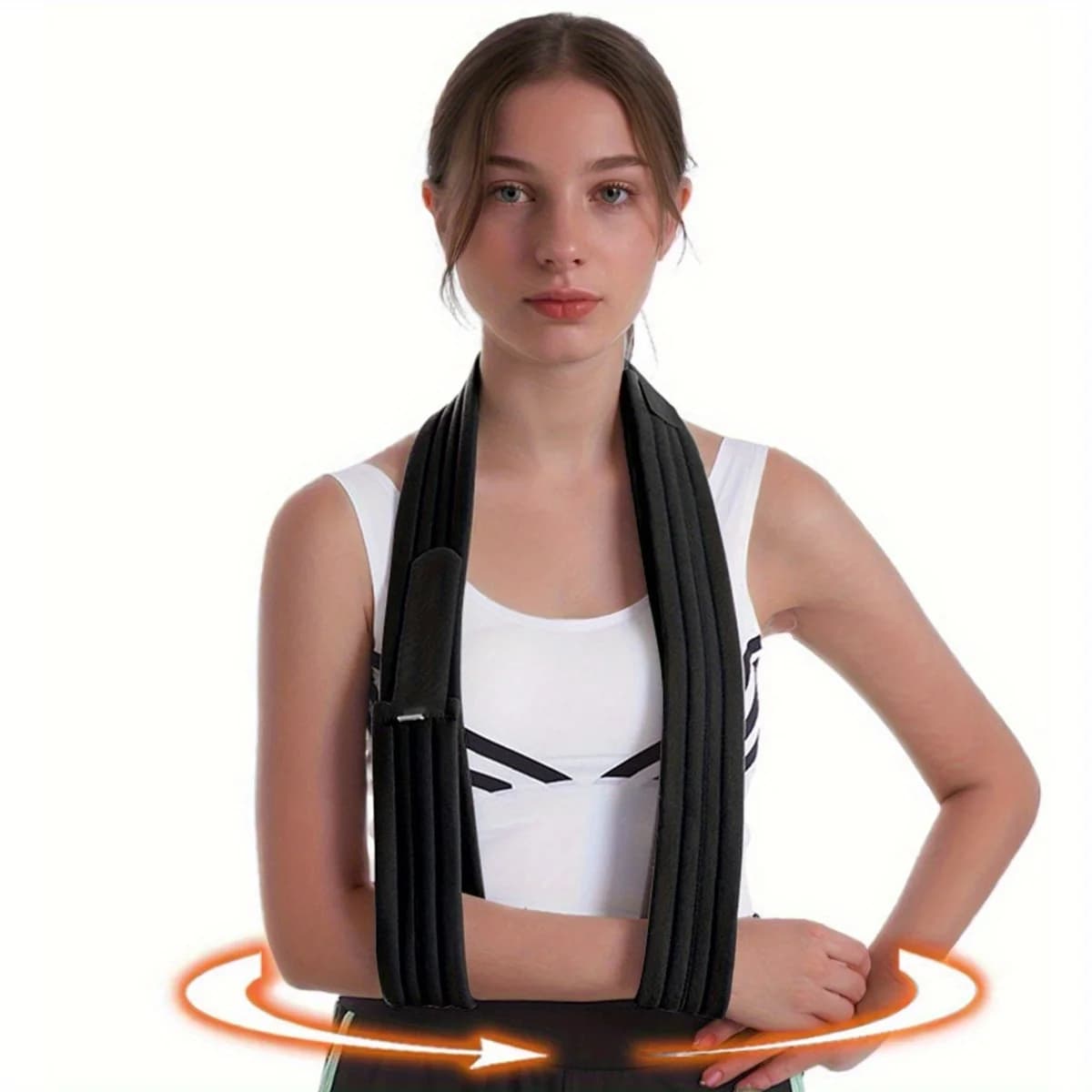 Imbracatura per braccio regolabile da 71 pollici/180 cm per immobilizzatore per spalla per polsino rotatore braccio strappato polso mano gomito tutore per lesioni