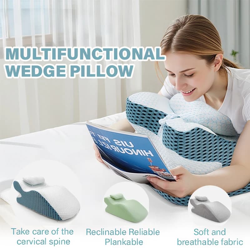 Cuneo da letto per la lettura Memory Foam Rilassante Cuscino provato Cuscino ergonomico Cuscino cervicale per il corpo Cuscino per la vita delle gambe delle donne incinte