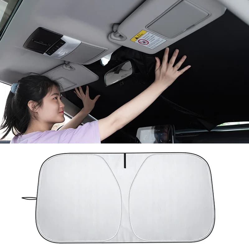 Parasole per Parabrezza Anteriore Auto, Protezione Solare Estiva UV, Accessori Interni Auto