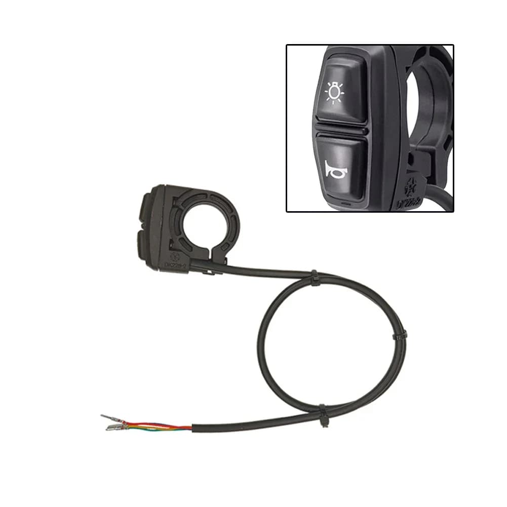 12-72V 2In1 Interruttore bicicletta elettrica Scooter Faro Corno DK226 Ebike Filo rosso/giallo Faro Sinistra Destra parte accessori lampada