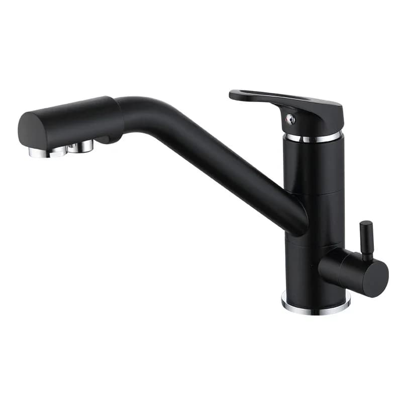 Brass Kitchen Faucet Kitchen Faucet 3 in 1 Kitchen Faucet with Filter Faucet Mixer for Drink, Kitchen Faucet Cooking, Cleaning