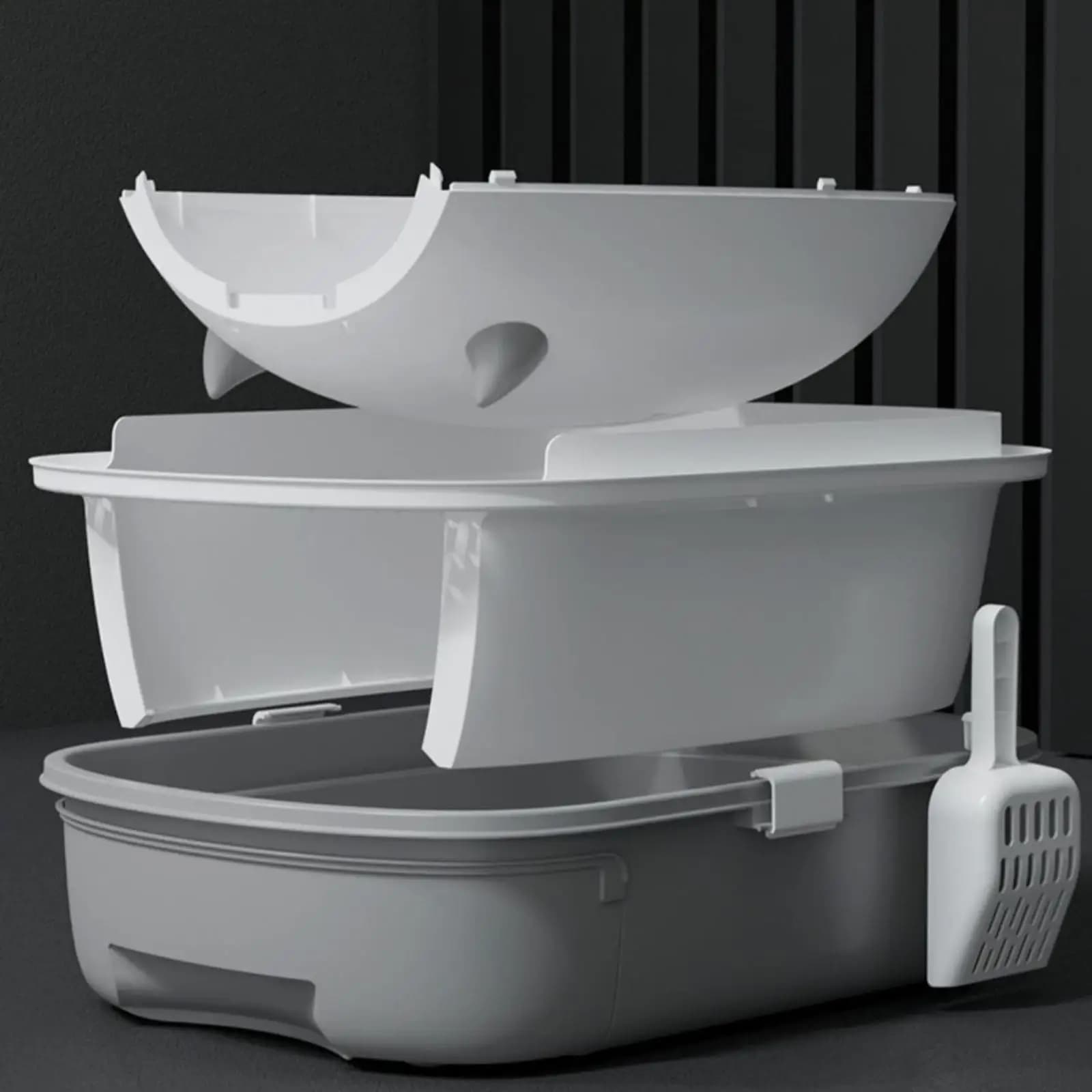 Hooded Cat , Hooded Pet Litter Tray, Removable Fully Enclosed Cat Toilet