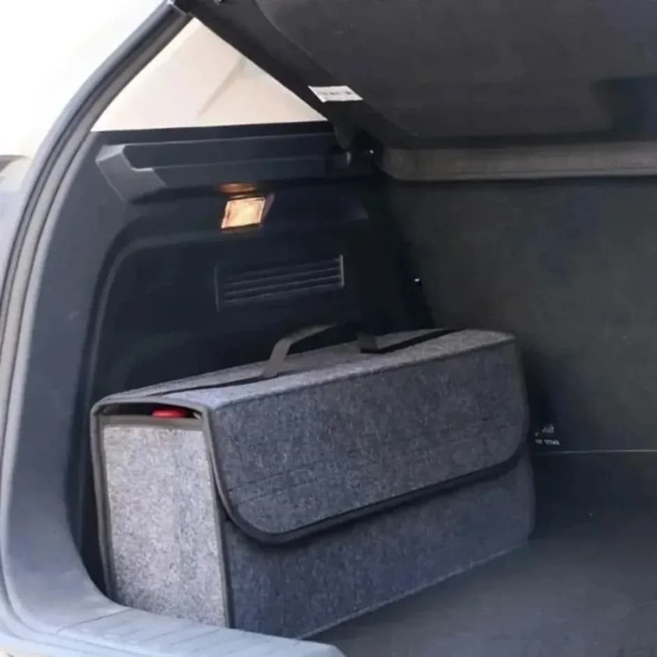 Organizer Universale Antiscivolo per Bagagliaio Auto, Borsa Portaoggetti Multi-Scomparto per Accessori Auto
