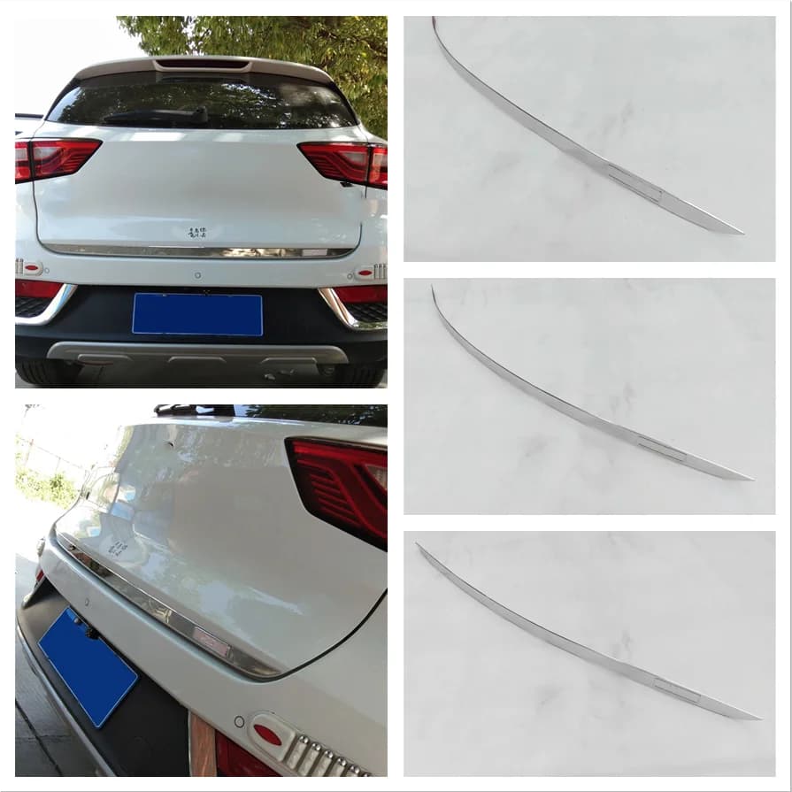 For MG ZS 2017 - 2021 2022 Accessories Rear Trunk Lid Cover Tailgate Trim Door Handle Molding Boot Garnish Bezel Cover