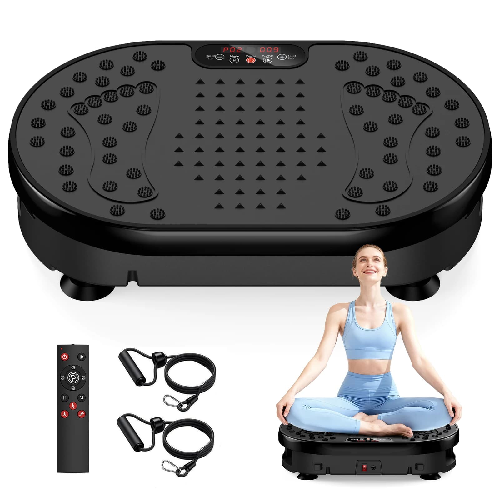 Vibrant Pedal for Burning Fats on All Body, Silent Operation, Body Modeller, 9 Programs, 120 Levels, Home Gym, Weight Loss, Balance Training