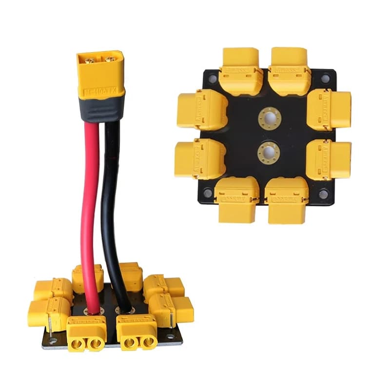 1PCS 240A Scheda di distribuzione dell'alimentazione ad alta corrente saldata XT60PW Spina femmina Gestore Piastra Hub Opzionale 10AWG Filo di silicone per UAV