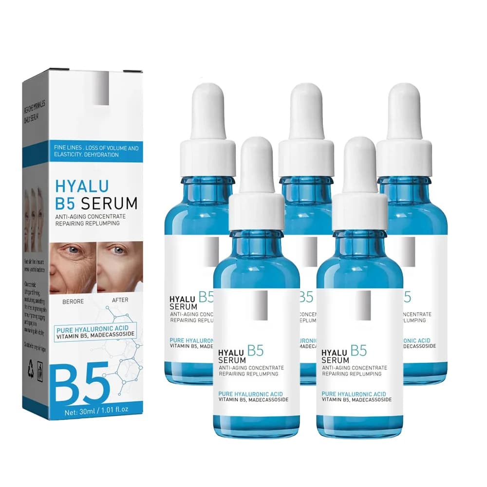 1/3/5pcs B5 Ridurre I Pori Siero Acido Ialuronico Puro Sollevamento Rassodante Linee sottili Ridurre Schiarimento Cerchio Scuro 30ML Hyalu Essenza