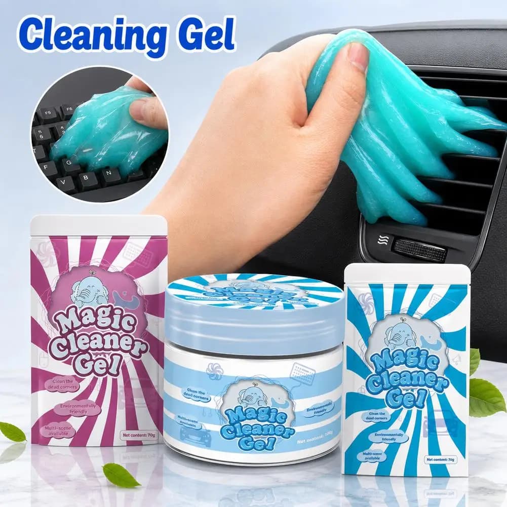 Universal Car Dust Cleaner Slime Super Clean Gel Magic Soft Mud Removal Kit Auto Air Vent Outlet Keyboard PC Home Detailing