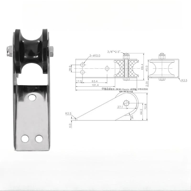 Heavy Duty 316 Stainless Steel Anchor Bracket, Corrosion Resistant Marine Hardware Accessory for Yacht Boat Vessel