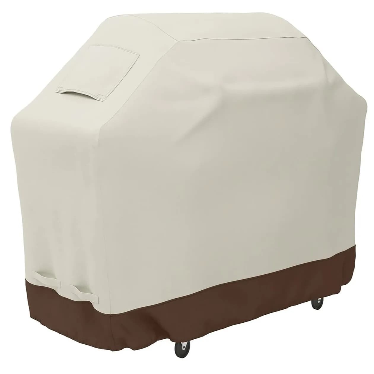 Waterproof Gas Grill Cover, 4200D Oxford Heavy-Duty Beige, for Large Outdoor BBQ & Oven