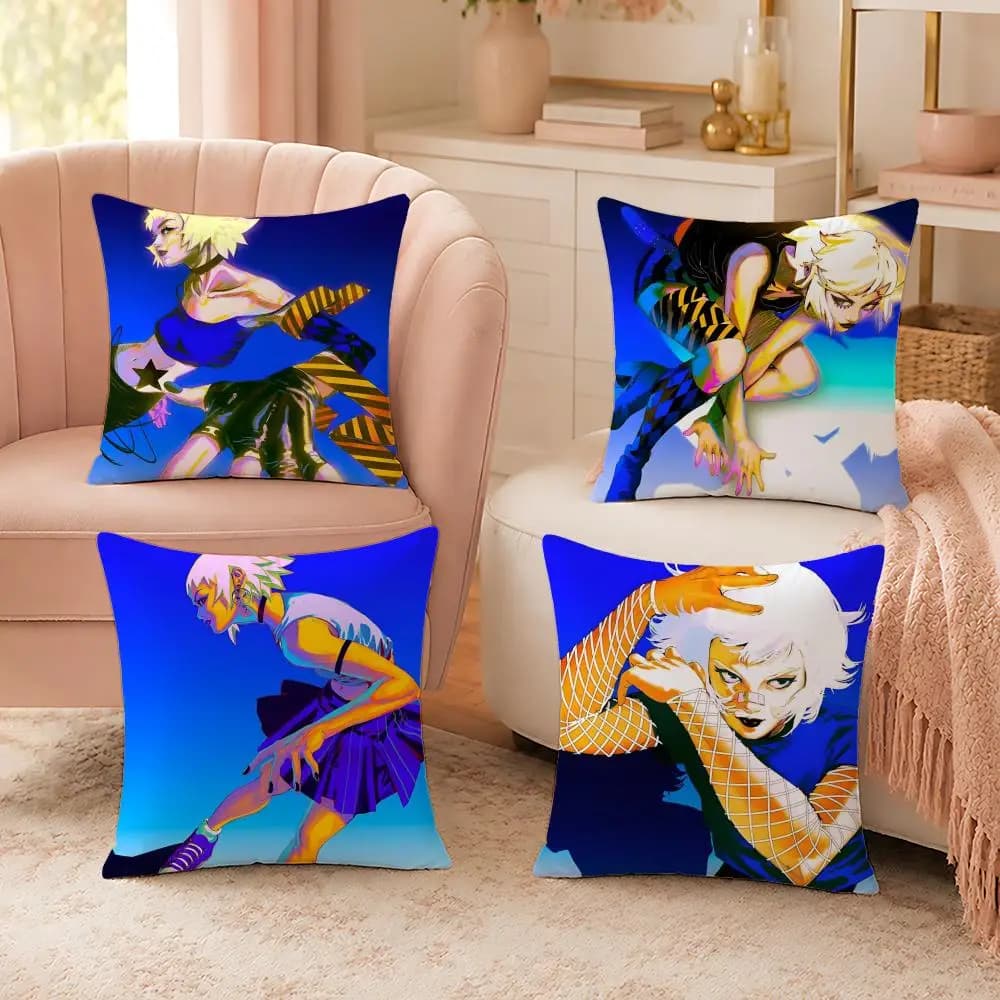 Bruno Ferreira Dynamic Girl Art Cushion Cover Custom Plush Pillow Cover Soft Cloud Comfort for Sofa Bed Couch