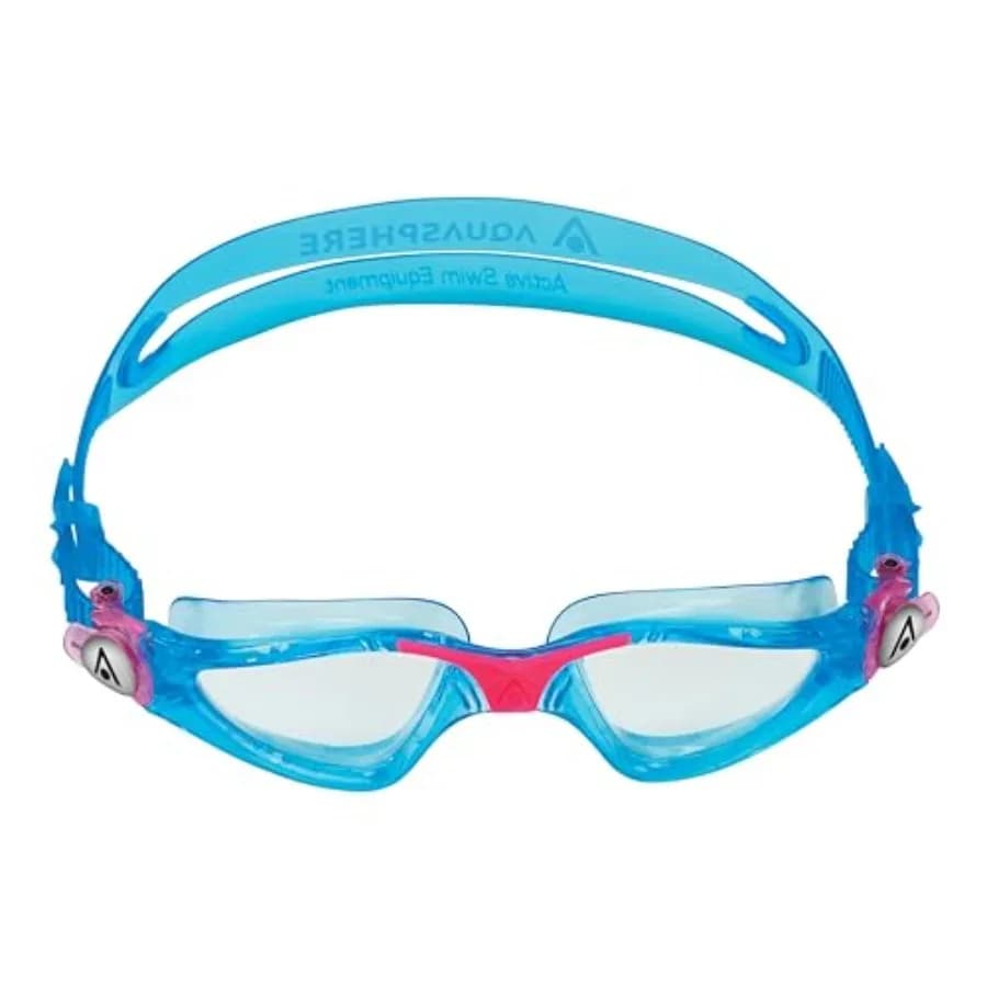 Occhialini da Nuoto Unisex Aquasphere Kayenne Junior Made in Italy - Lenti Trasparenti Aqua/Rosa