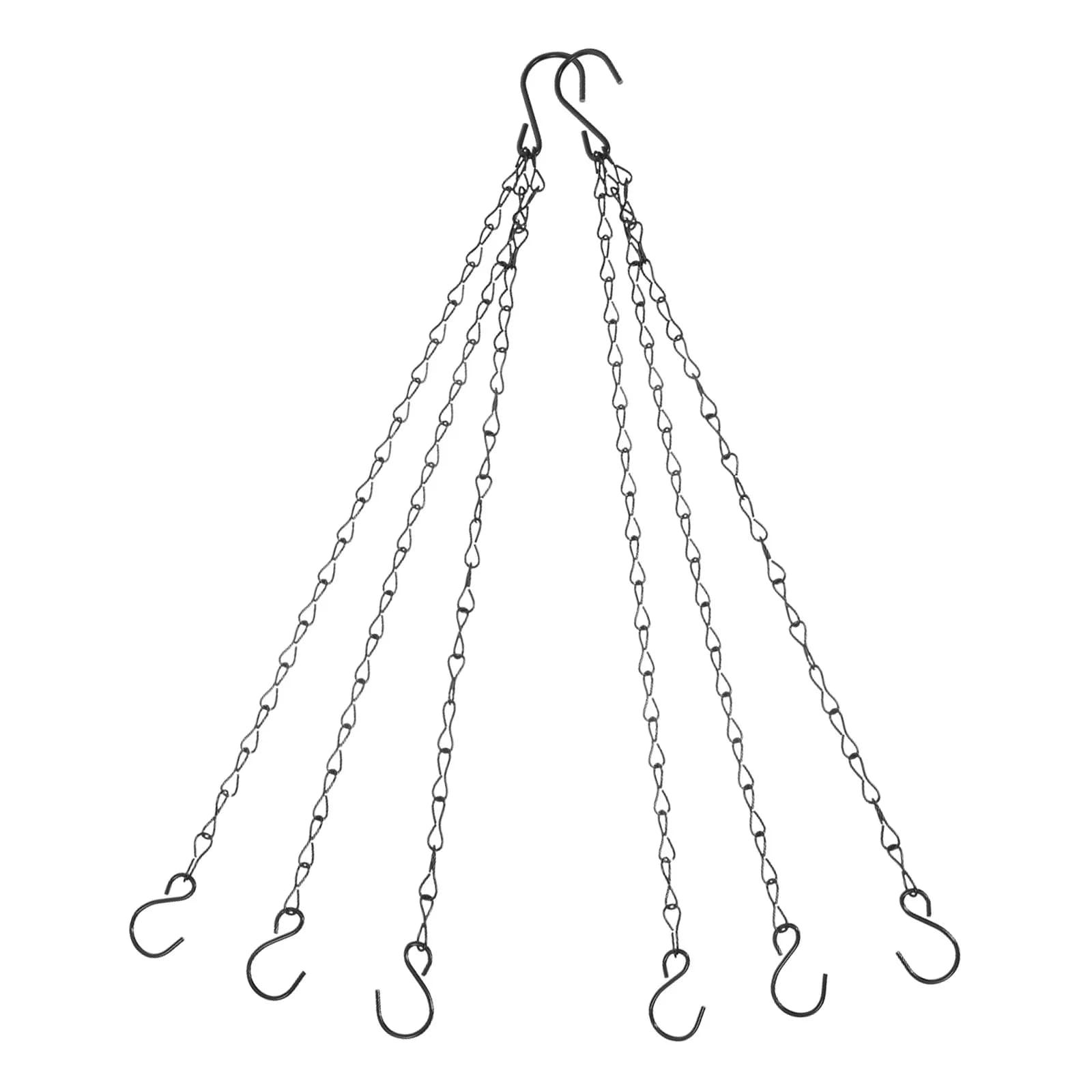 2Pcs Hanging Flower Basket Chains Heavy Duty Iron Chains for Plant Pots Lanterns Bird Feeders Outdoor Garden Flower Basket Chain