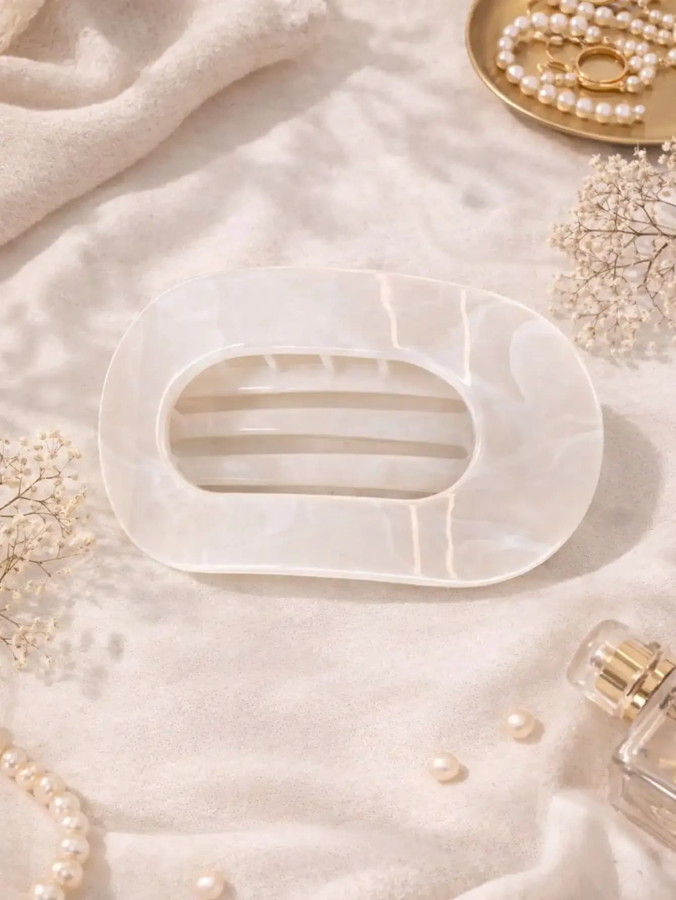 Fermagli per capelli piatti con motivo marmorizzato da donna, accessori per capelli antiscivolo per acconciature con chignon, coda di cavallo, per vacanze