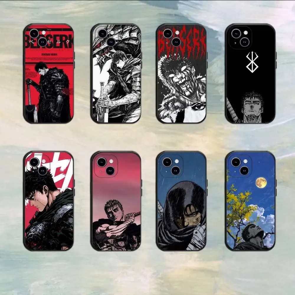 Berserk Phone Case For iPhone 17 pro max,16,15,14,13,12,11 Plus,Pro Max,XS,mini,Cover Cell phone Black Case
