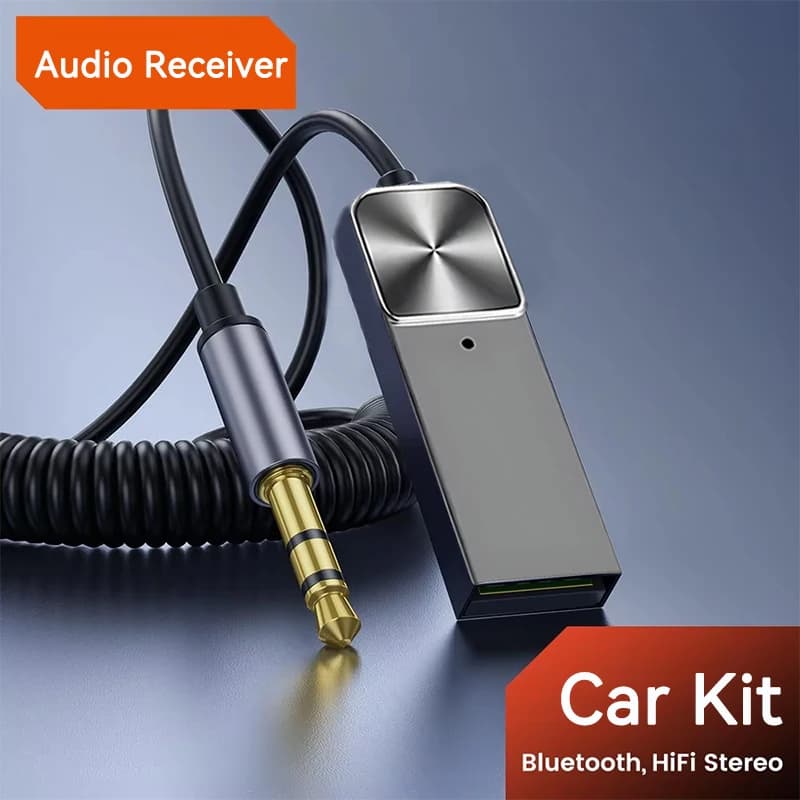 Nuovi aggiornamenti Bluetooth 5.5 Kit per auto Ricevitore audio AUX USB a 3,5 mm HiFi Stereo Musica Navigazione Vivavoce con microfono Adattatore wireless Trasmissione