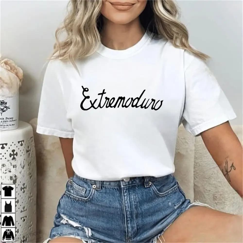 Extremoduro t-shirt teen Digital University korean clothes Breathable Pastel Comfortable shirt Grunge Pop Culture anime Gothic