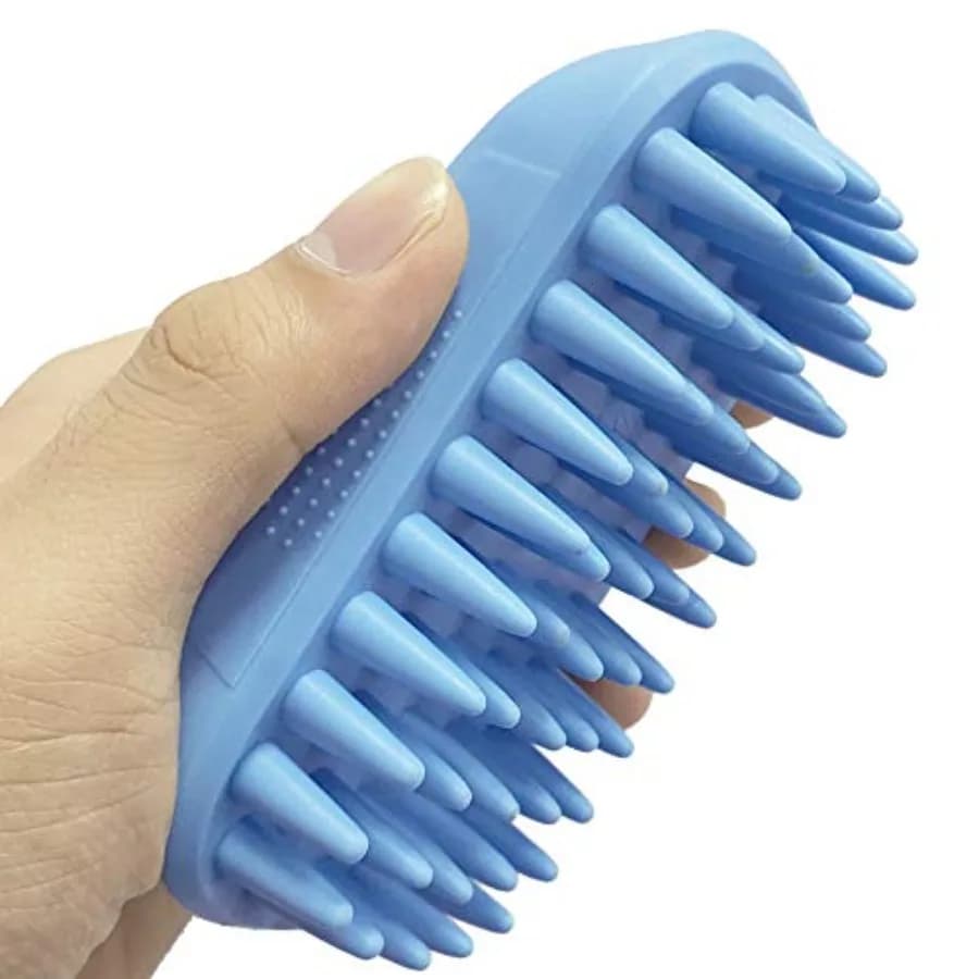 Pet Silicone Shampoo Brush for Long and Short Hair Medium Large Pets Dogs Cats, Anti-skid Rubber Dog Cat Pet Mouse Grooming Sho