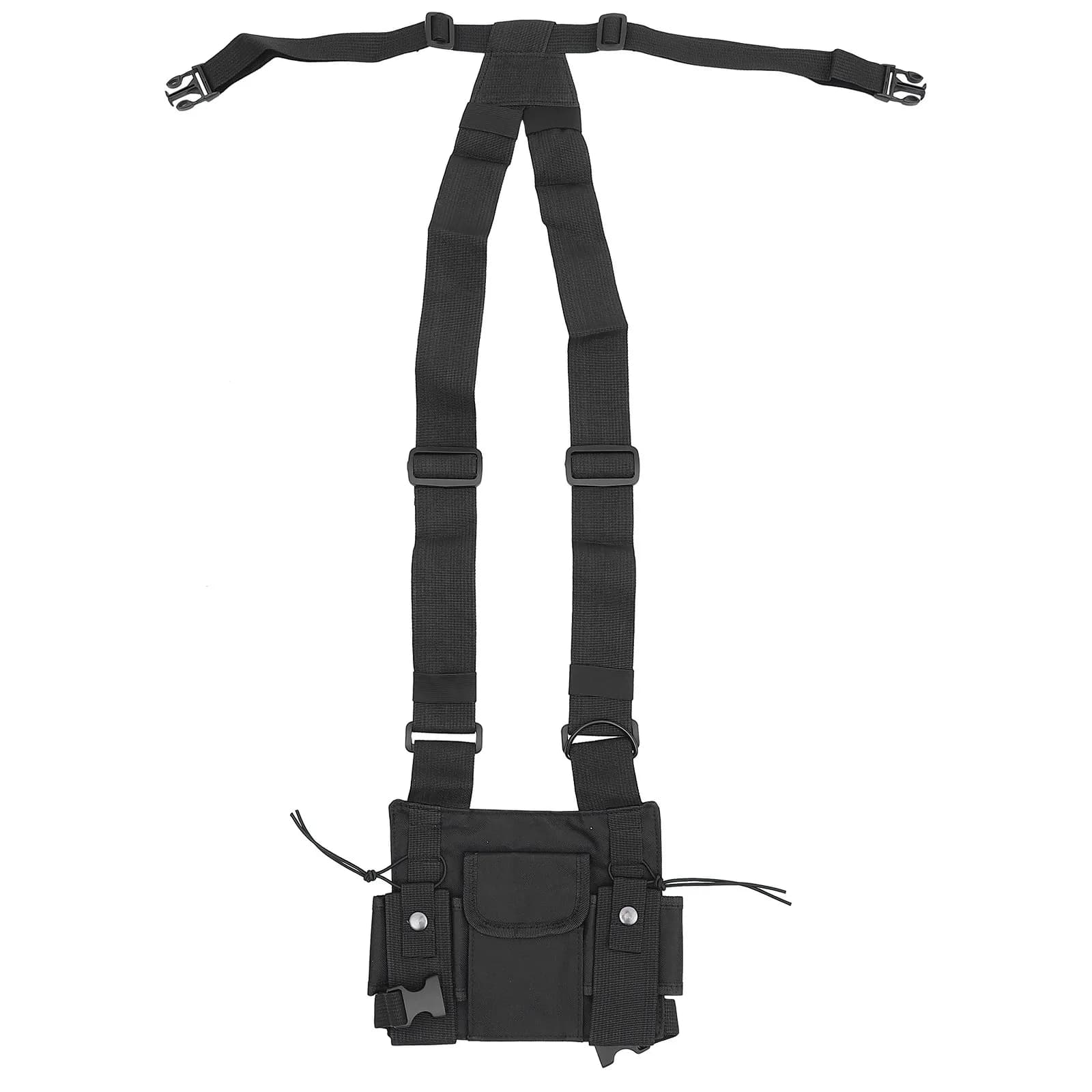 Borsa a tracolla premium per radio, porta radio con cinghie regolabili per tutte le taglie, prolunga antenna, marsupio da petto per radio da esterno