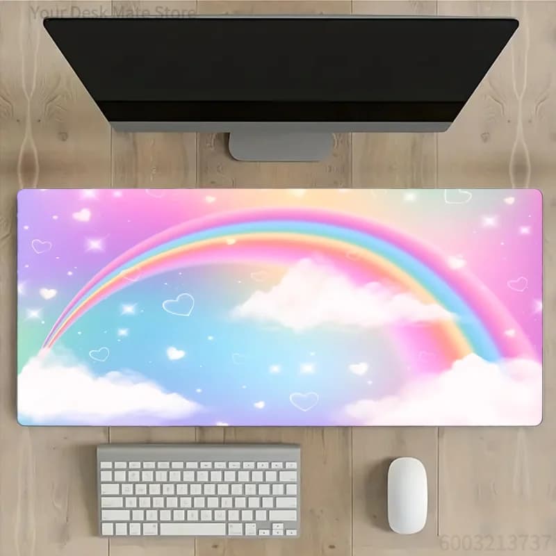 , Rainbow Gaming Mouse Pad / mouse pad non-slip desk mat Work Entertainment Home office gift desk accessories