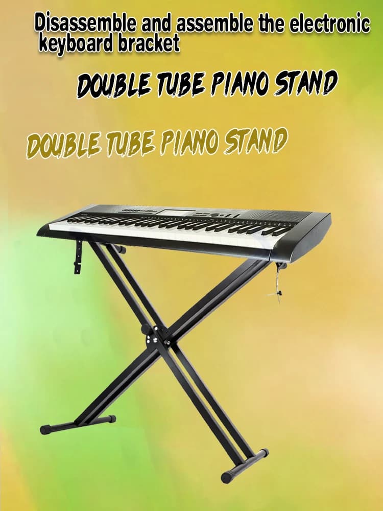 1 piece keyboard support Double-X metal adjustable electronic piano support Music keyboard support with locking straps