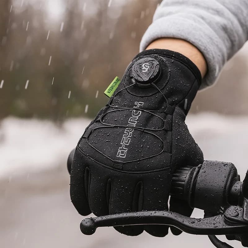 Guanti Invernali Caldi per Uomo e Donna, Estesi e Ispessiti, Antivento e Impermeabili, per Sport, Touchscreen, Sci e Ciclismo