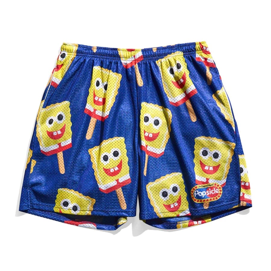 Potdemiel SpongeBob Ice Bar Pantaloncini sportivi per adulti e bambini con stampa integrale, pantaloncini da spiaggia leggeri e comodi per l'estate, ad asciugatura rapida