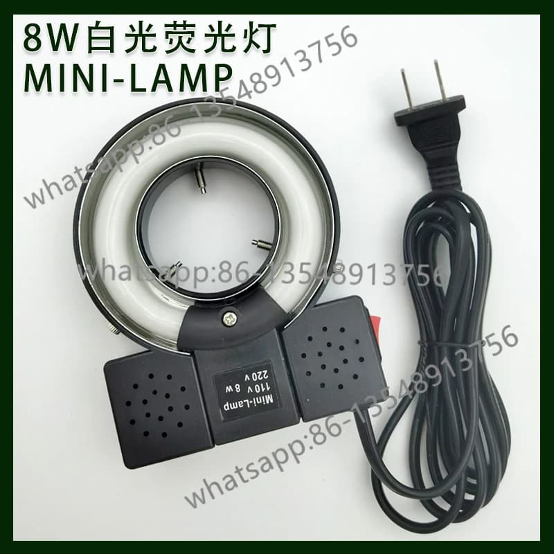 Microscopio 8W sorgente luminosa bianca 220VDG anello lampada fluorescente diametro interno 60mmMiniLamp220V8W sorgente luminosa ad anello