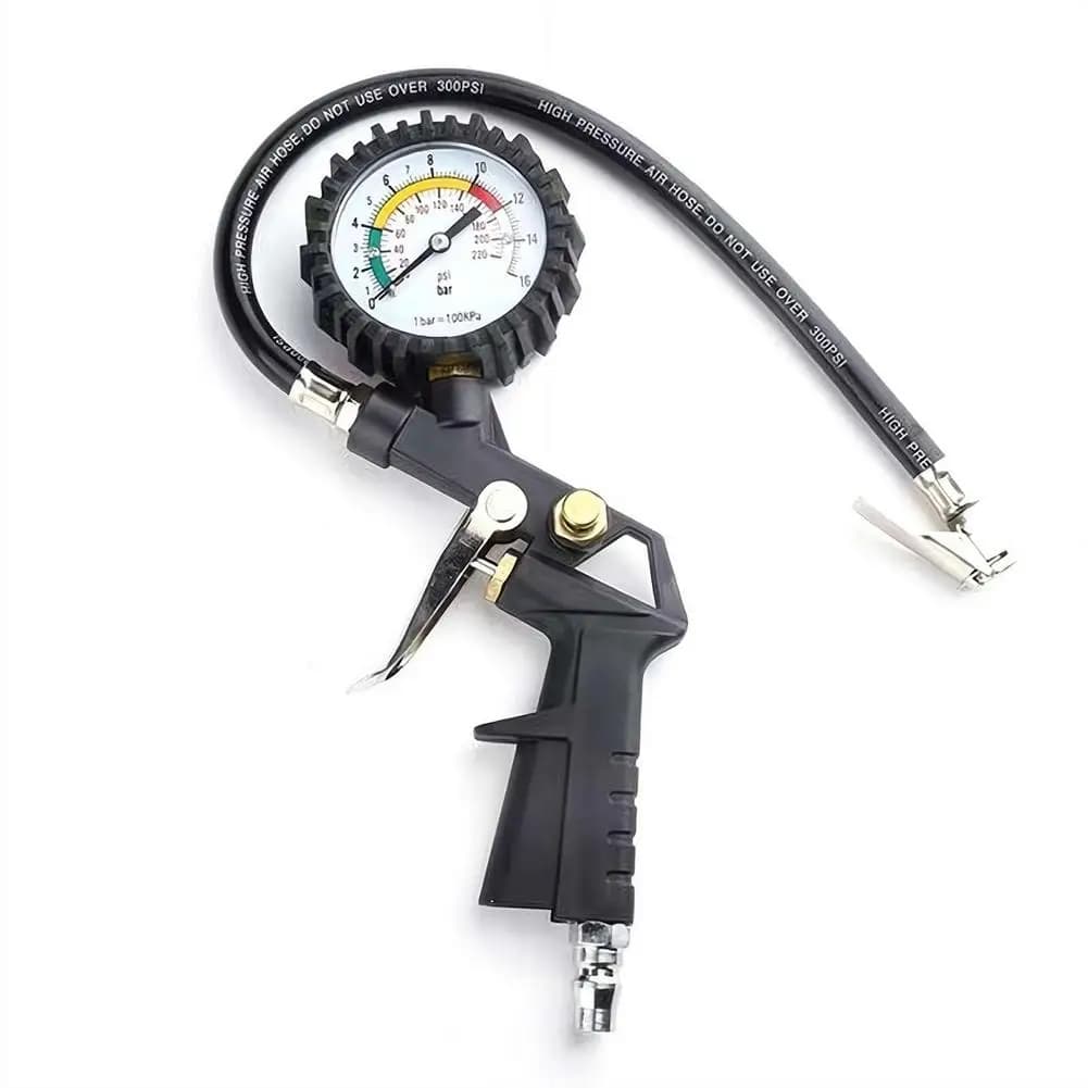 Manometro per pneumatici auto 220Psi, tipo pistola, per compressore d'aria, auto, SUV, moto, pompa di gonfiaggio, strumento per la riparazione dei pneumatici