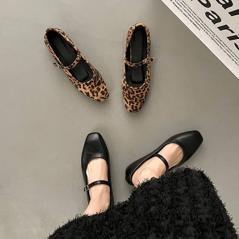 Mocassini da donna con stampa leopardata firmati appartamenti scarpe basse moda 2026 scarpe Mary Jane eleganti con suola morbida da donna primaverili