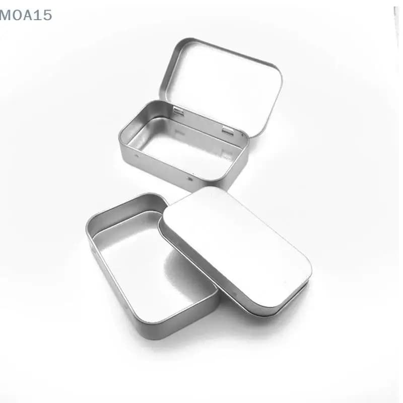 Mini metal plated tin lid sliding storage wedding jewelry portable container organizer cosmetic